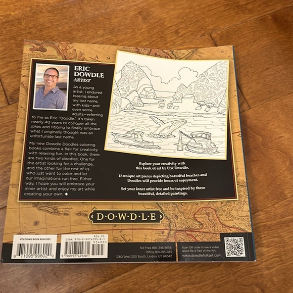 New Dowdle Doodles Folk Art Americana 2016 Beaches Coloring Book - Picture 4 of 4